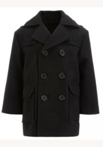 Čierny chlapčenský kabát 006M