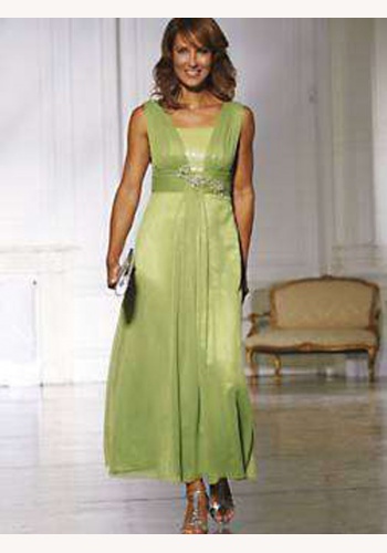 Zelené dlhé šaty s flitrami na ramienka 159BXc