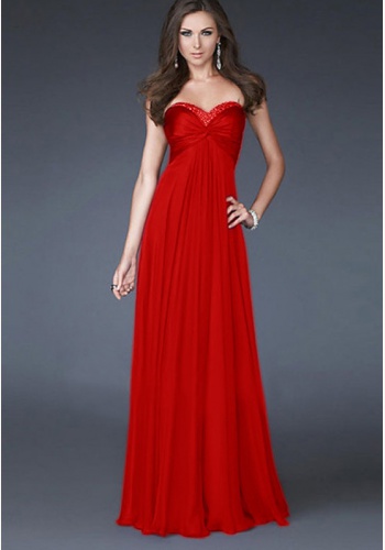 Červené dlhé korzetové šaty 185Ek