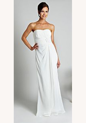 Biele dlhé svadobné korzetové šaty 102
