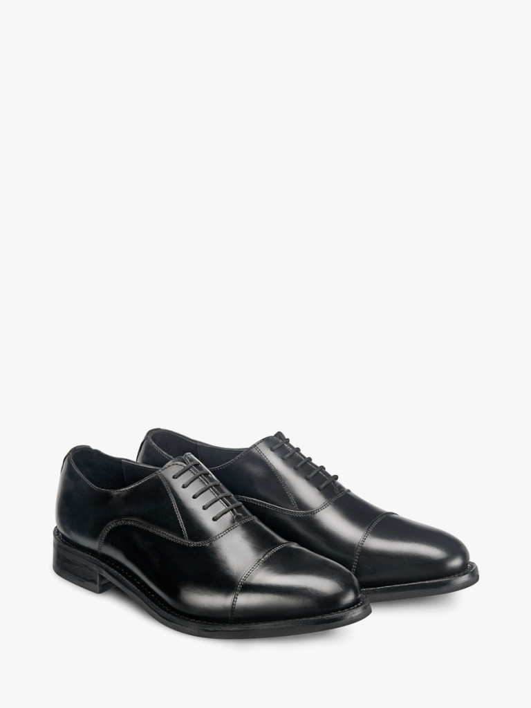 Čierne pánske klasické Oxford topánky na šnurovanie 008SW
