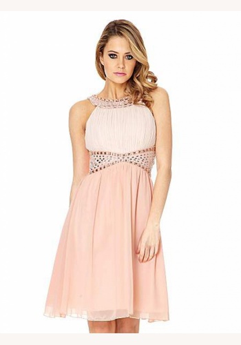 Ružové mini šaty bez rukávov 138
