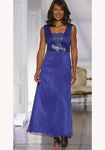 Modré dlhé šaty s flitrami na ramienka 159BXa