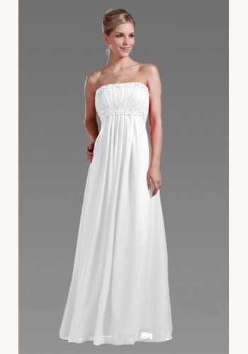Biele dlhé korzetové šaty 164a