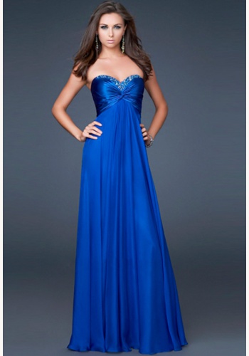 Modré dlhé korzetové šaty 185Eg