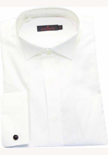 Pierre Cardin biela košeľa tuxedo s manžetovými gombíkami 057PC