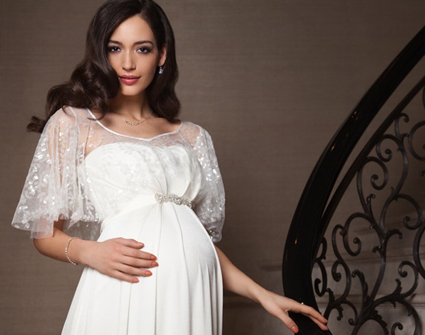 Tiffany Rose smotanové dlhé svadobné tehotenské korzetové šaty 226TR