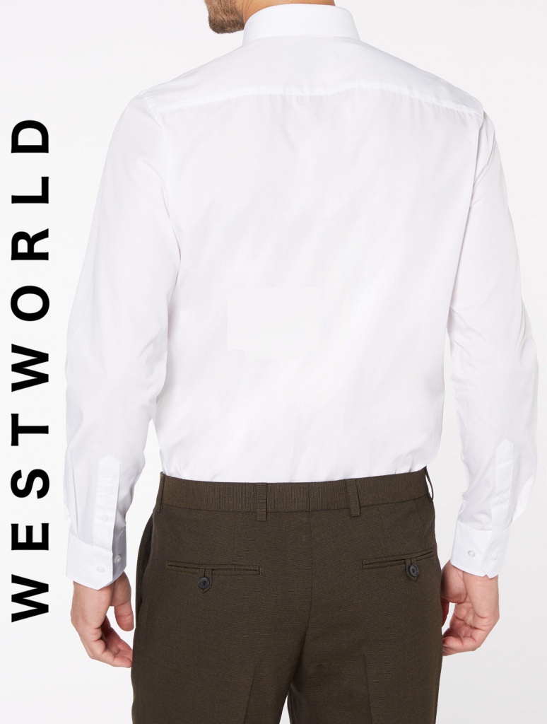 Biela košeľa formal s vreckom na gombíky 060WW