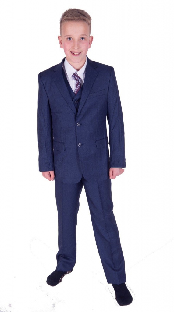 Modrý chlapčenský 5 dielny oblek 007d