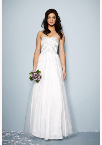 Biele dlhé korzetové svadobné šaty 140