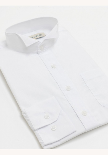 Biela chlapčenská košeľa s dlhým rukávom 022