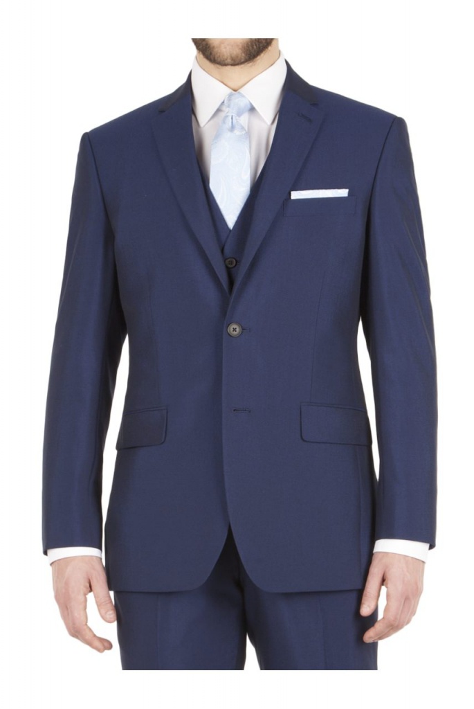 Modrý pánsky oblek regular fit 059SDOO