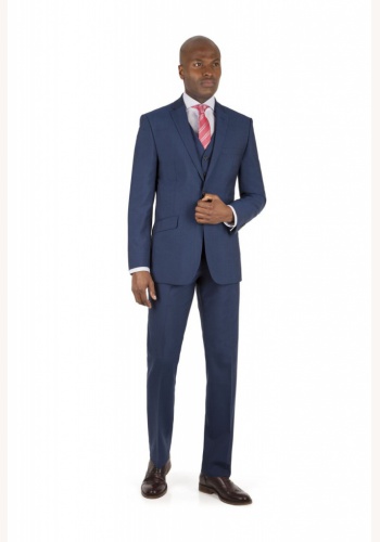 Modrý pánsky svadobný oblek tailored 061SDRG
