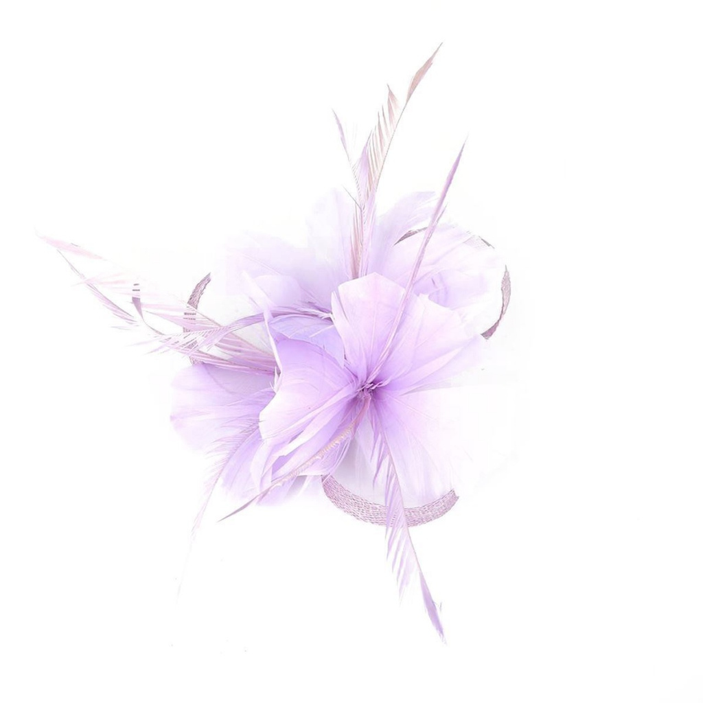 Levandulový kvetový fascinátor s periami 011Eh
