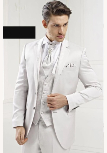 Biely pánsky svadobný 4-dielny oblek 070AX