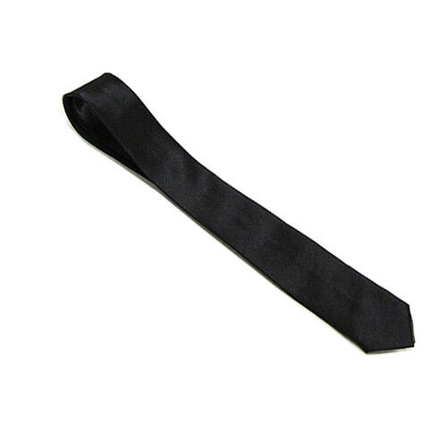 Čierna hladká kravata 009Ea