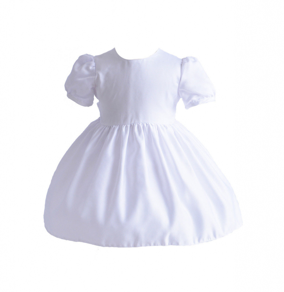 Biele dievčenské šaty na krst 3-dielny set 012E