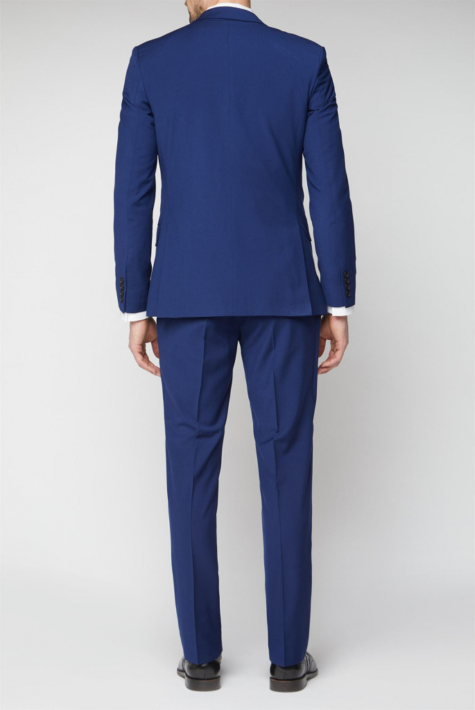 Modrý pánsky svadobný 3-dielny oblek regular fit 094SD
