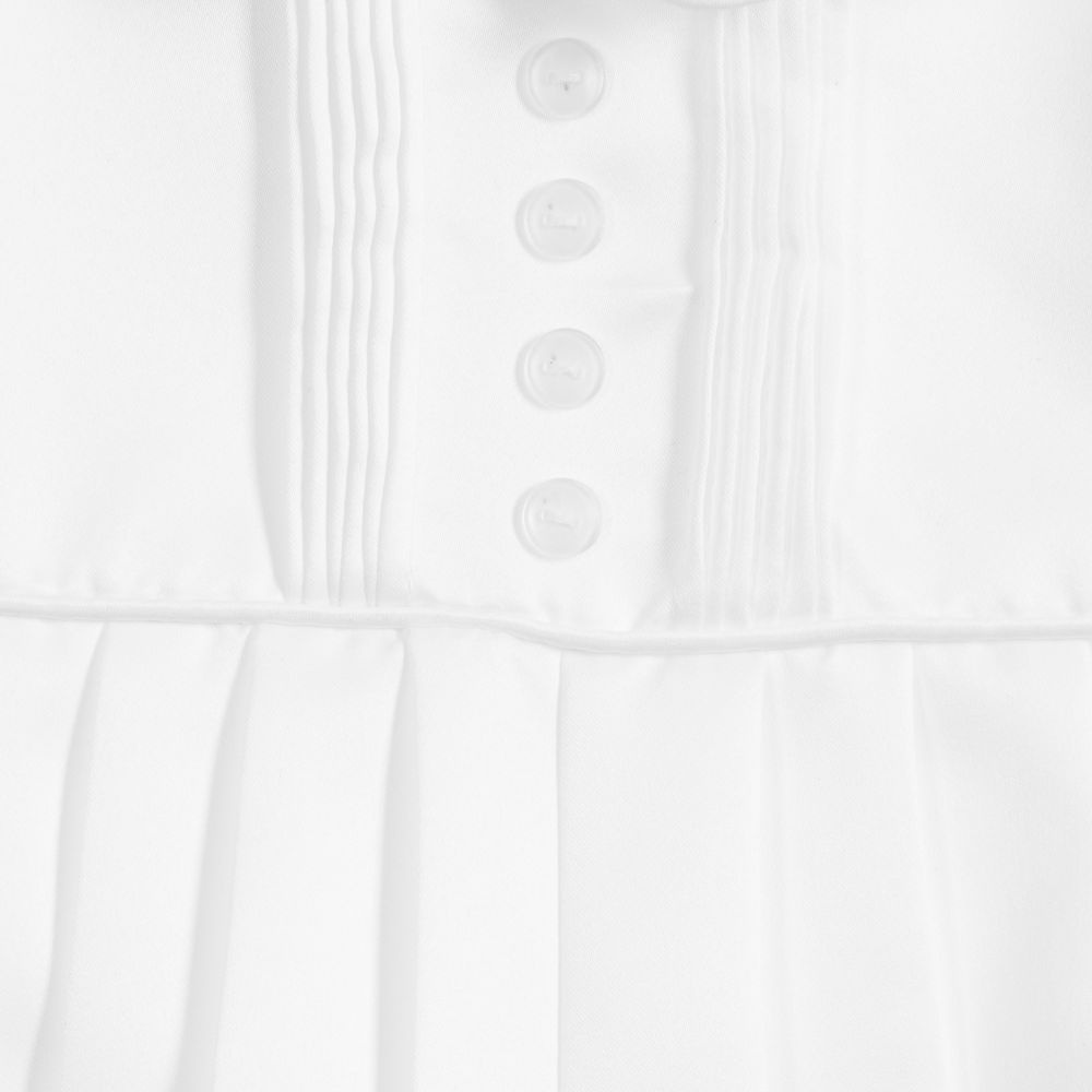 Biele chlapčenké oblečenie na krst s čiapkou s dlhým rukávom 011CHS