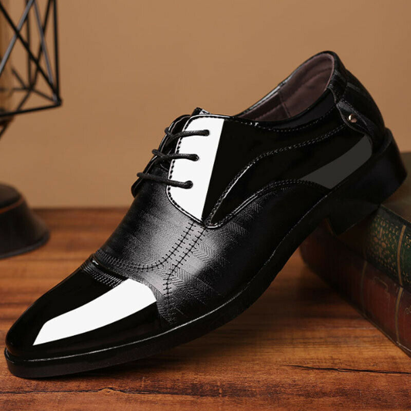 Čierne pánske lakované topánky 018E