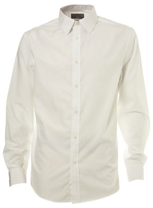 Biela pánska košeľa na gombíky 014