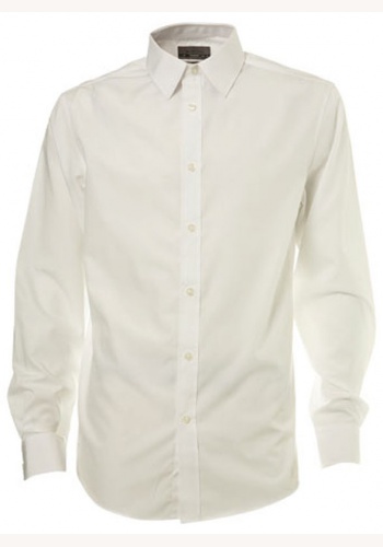 Biela pánska košeľa na gombíky 014