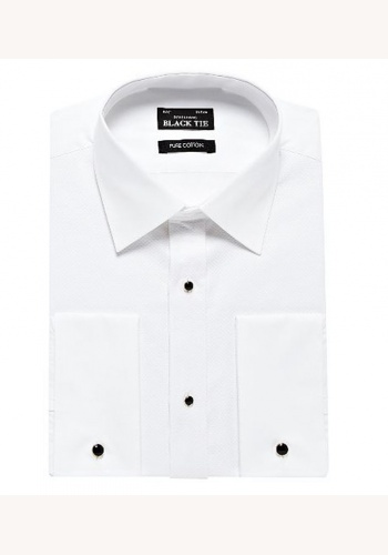 Biela pánska košeľa na gombíky 020
