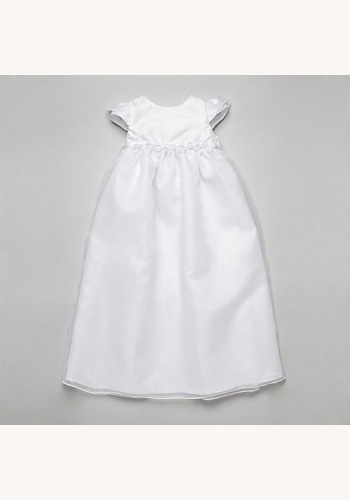 Biele dievčenské šaty na krst 001