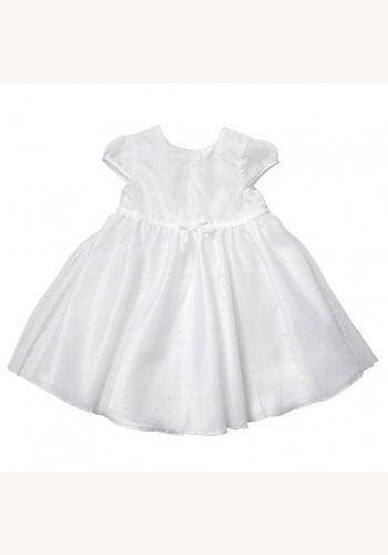 Biele dievčenské šaty na krst 002