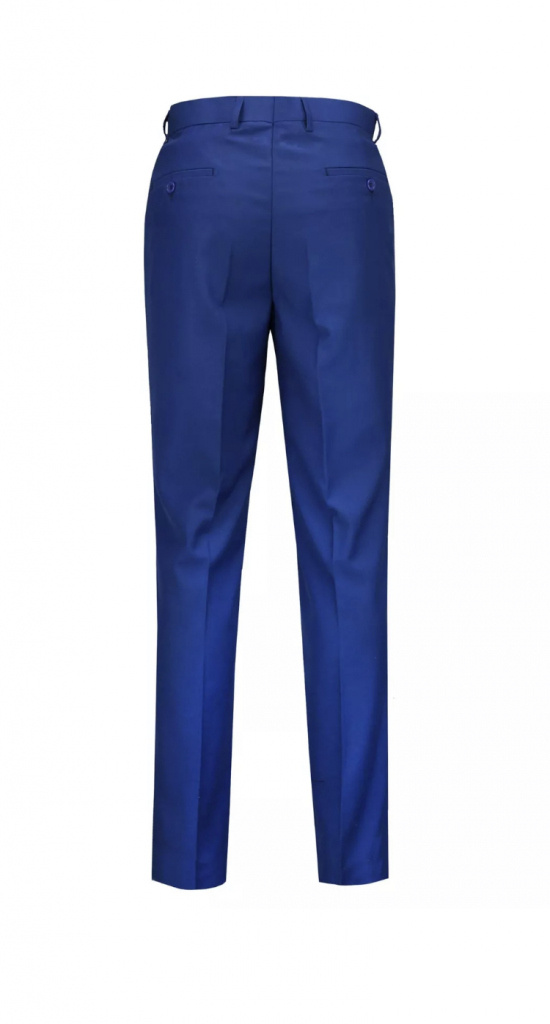 Modrý pánsky svadobný 3-dielny brokátový oblek tailored fit 0106Ea