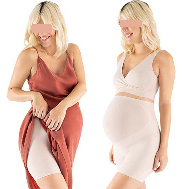 Materské bezove bezšvové tehotenské sťahovacie spodné prádlo - brušné nohavičky 015E