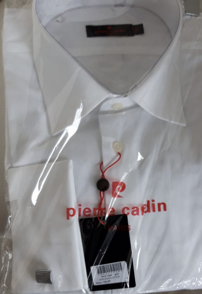 Pierre Cardin biela košeľa formal s manžetovými gombíkami 056PC