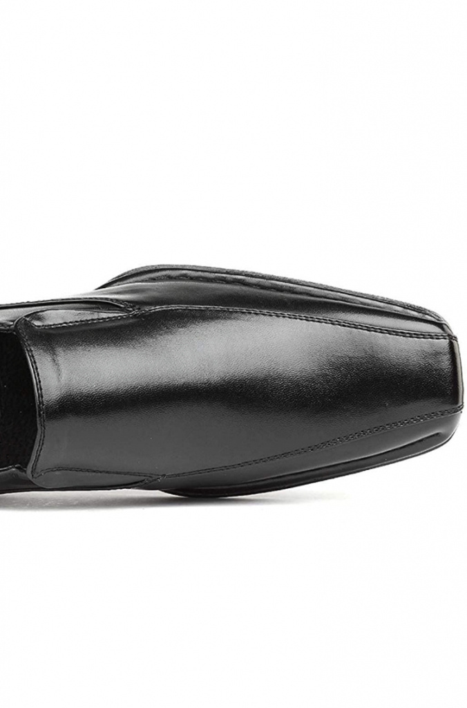 Čierne pánske topánky mokasíny s koženou podšívkou 023AZa