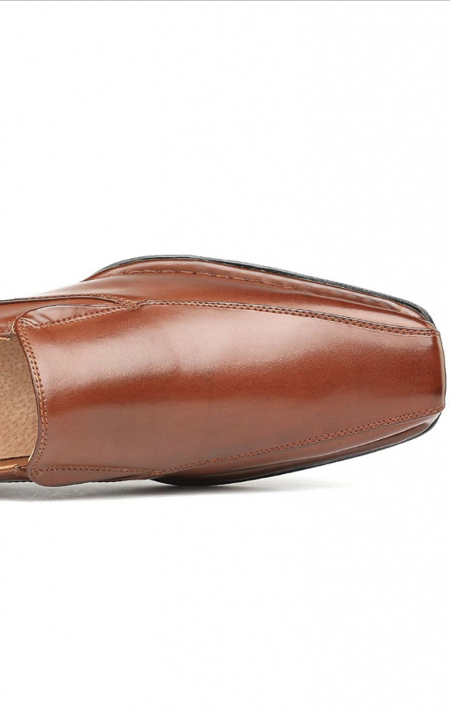 Hnedé pánske topánky mokasíny s koženou podšívkou 023AZb