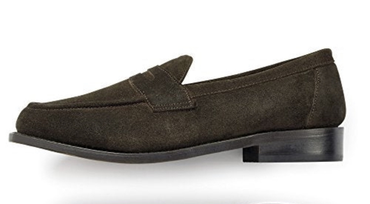 Hnedé semišové ručne robené slip on mokasíny 026SW