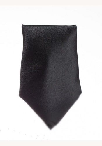 Čierna detská saténová kravata 001