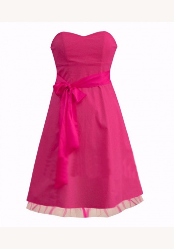 Ružové midi korzetové šaty 014N