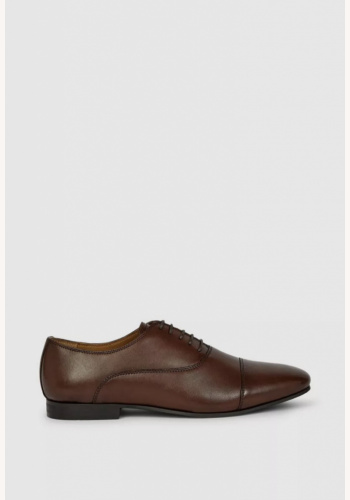 Hnedé pánske formálne kožené topánky Oxford 032D