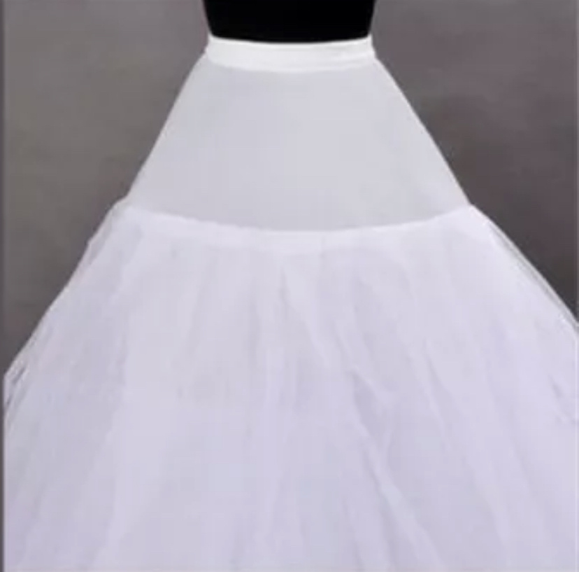 3-vrstvová retro dlhá spodnička dámska biela/čierna 007E