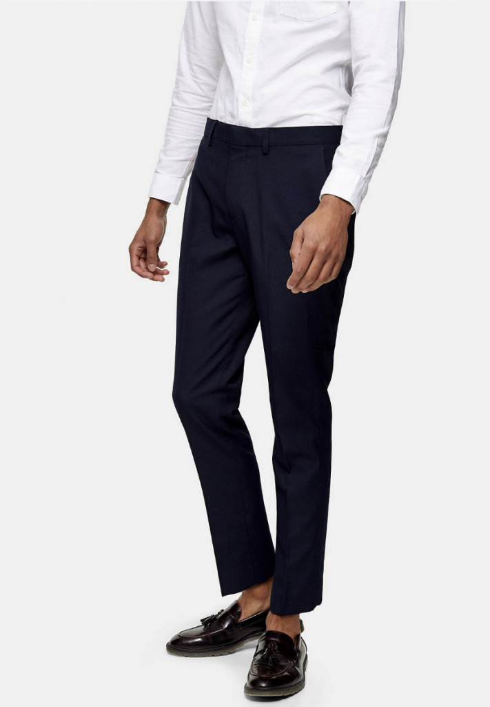 Modrý/navy pánsky jednoradový oblek skinny fit 0133TM