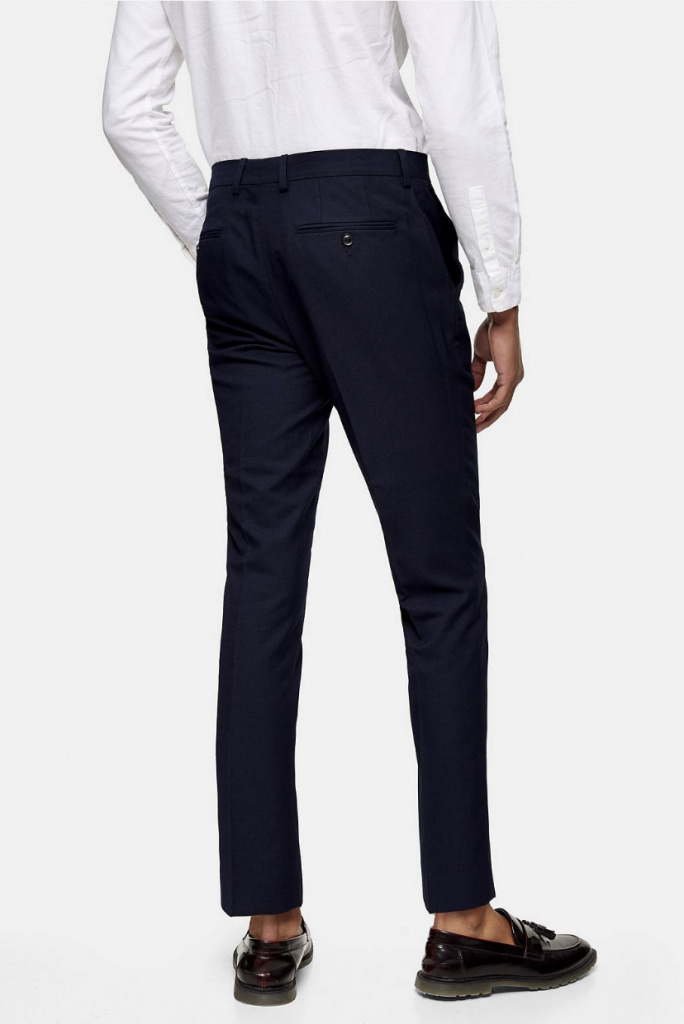 Modrý/navy pánsky jednoradový oblek skinny fit 0133TM