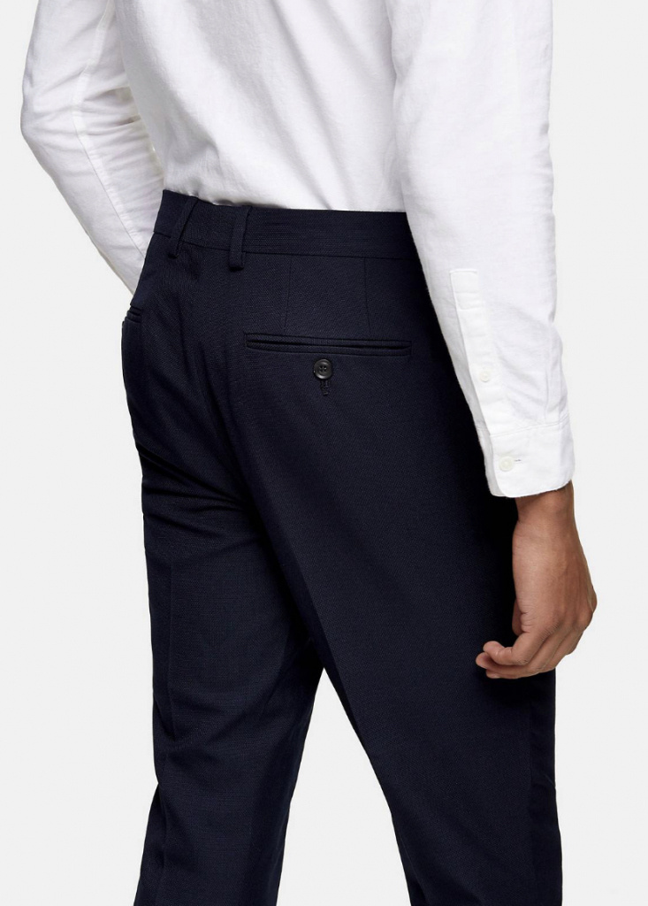 Modrý/navy pánsky jednoradový oblek skinny fit 0133TM