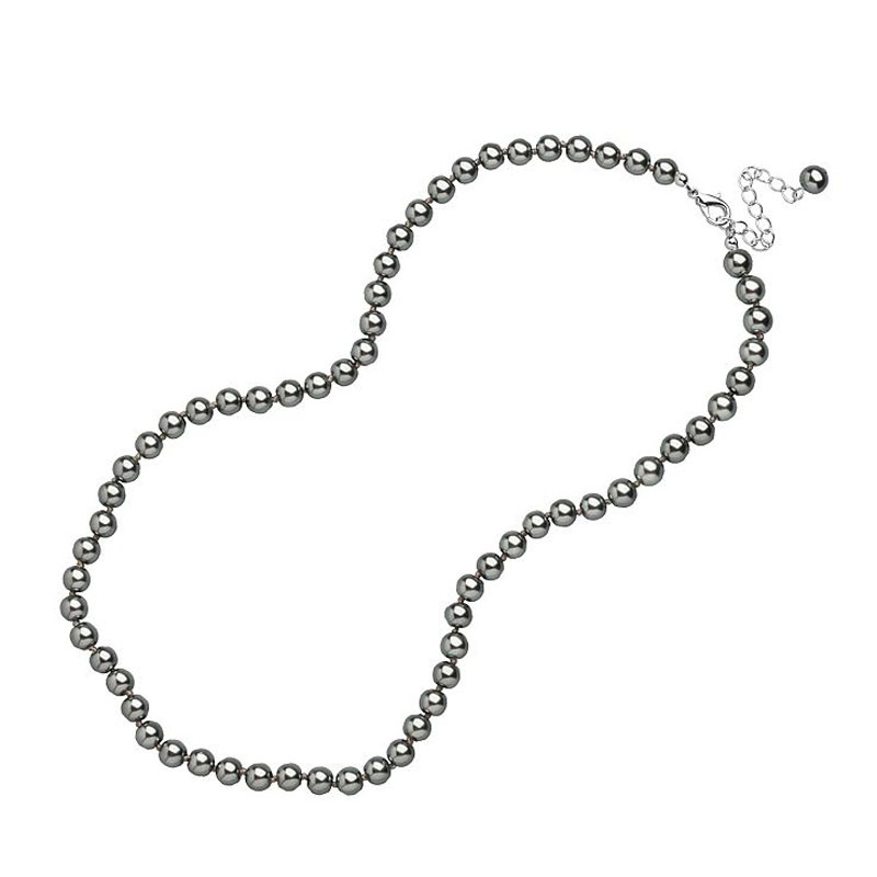 Čierny perlový náhrdelník 050