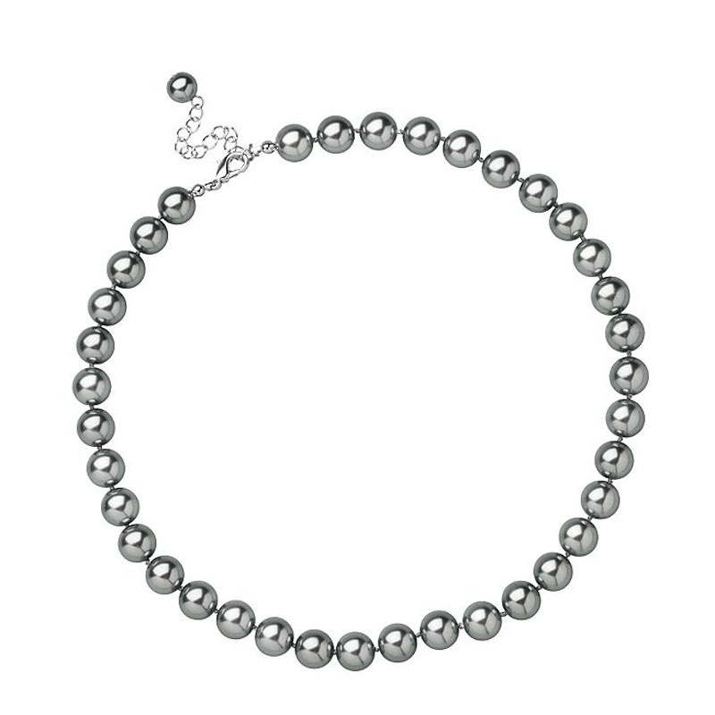 Čierny perlový náhrdelník 052