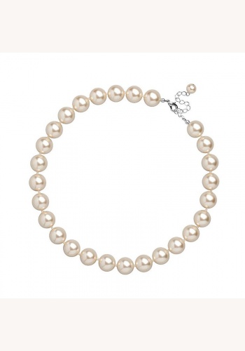 Ružový perlový náhrdelník 053