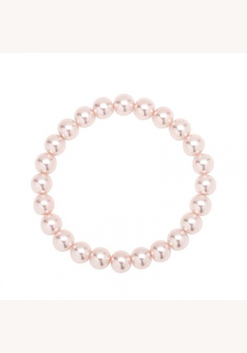 Ružový perlový náramok 056