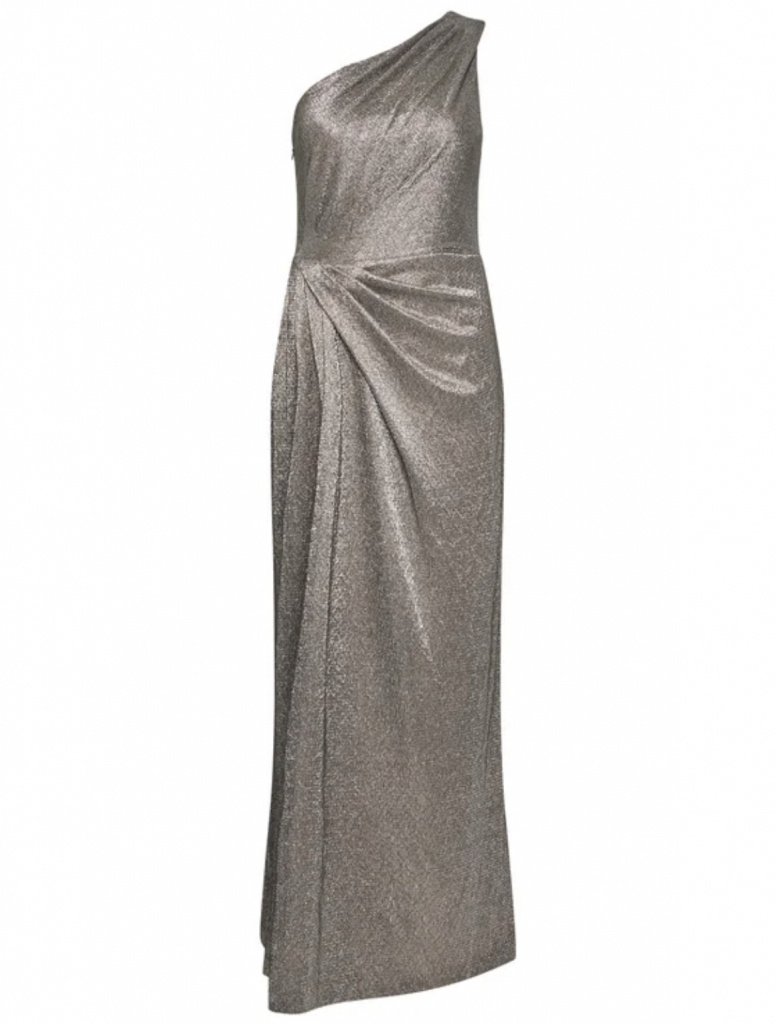 Ralph Lauren metalické dlhé šaty na rameno 0312RL
