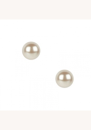 Biele perlové náušnice 061