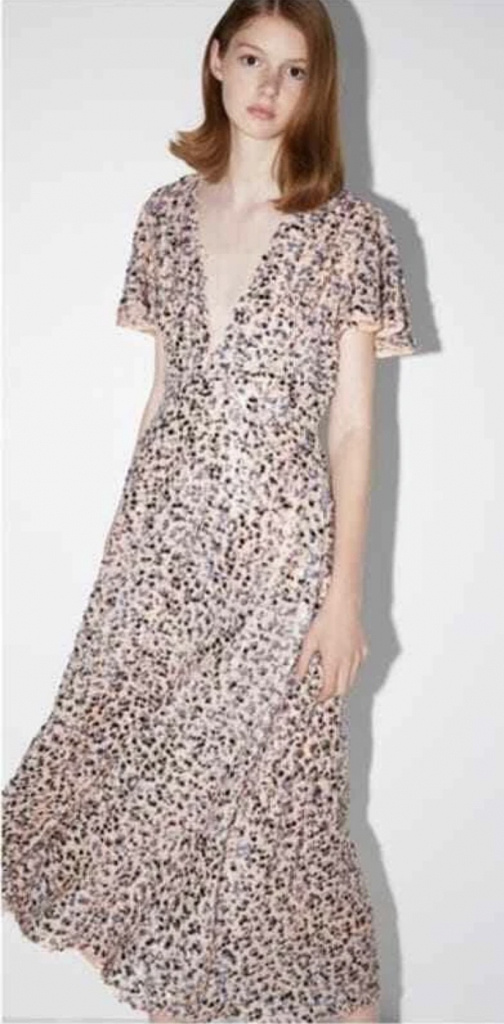 Zara limitovaná edícia ružové flitrované šaty 0316Z