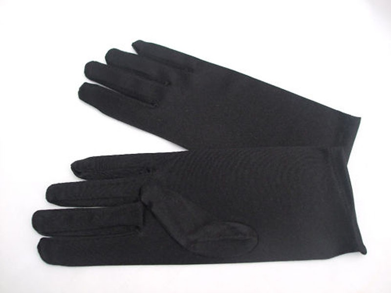 Čierne saténové rukavice 006